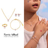 Wholesale Kids Sweet Princess Style Ferris Wheel Jewelry Set With Stainless Steel And Titanium Steel Electroplated