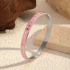 Wholesale Klein Blue Enamel Drip Oil Stainless Steel Bracelet Retro Style Jewelry