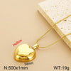 Wholesale Jewelry Korean Style Heart Shape Titanium Steel 18K Gold Plated Plating Pendant Necklace