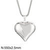 Wholesale Jewelry Korean Style Heart Shape Titanium Steel 18K Gold Plated Plating Pendant Necklace