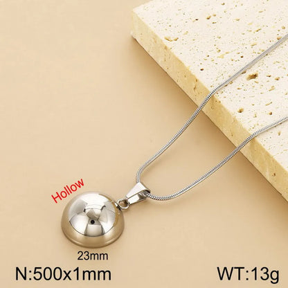 Wholesale Jewelry Korean Style Heart Shape Titanium Steel 18K Gold Plated Plating Pendant Necklace