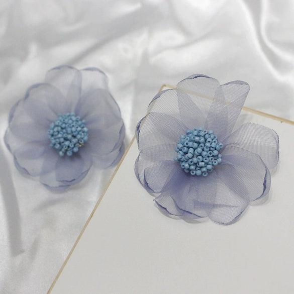 Wholesale Lace Flower Stud Earrings With S925 Silver Needle Fresh Fairy Temperament