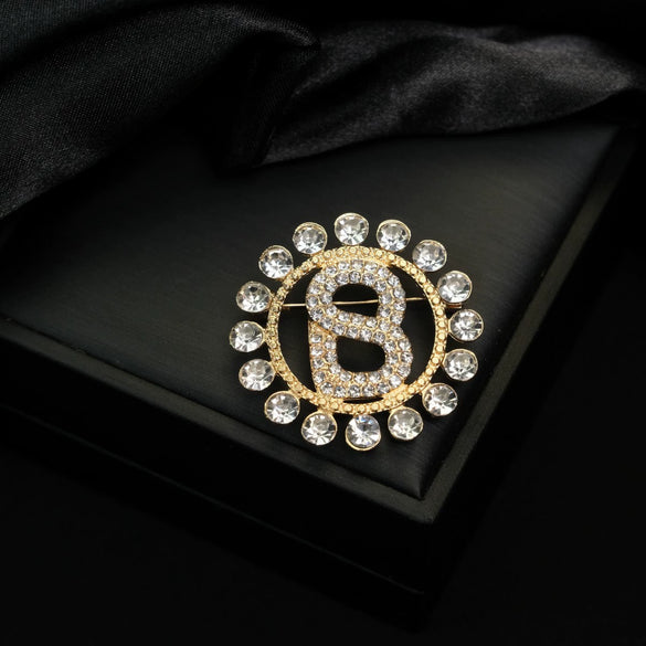 Wholesale Ladies Alloy Geometric Anti Light Collar Pins Corsage Accessories Electroplated Brooch