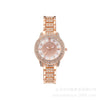 Wholesale Ladies Alloy Watch And Bracelet Set With Gypsophila Rhinestone And Round Dial Leisure Style