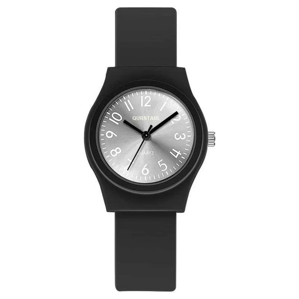 Wholesale Ladies Casual Digital Silicone Quartz Watch In Candy Color Round Dial Alloy Case