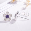 Wholesale Ladies Copper Earrings With Micro Inlaid Zircon Geometric Pattern Electroplating Treatment Plants And Flowers Style