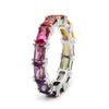 Wholesale Ladies Copper Zircon Ring With Geometric Pattern And Cute Style