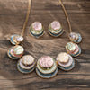 Wholesale Ladies Enamel Geometric Starfish Zinc Alloy Necklace With Paint Oil Processing And Irregular Flower Design