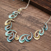 Wholesale Ladies Enamel Geometric Starfish Zinc Alloy Necklace With Paint Oil Processing And Irregular Flower Design