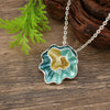 Wholesale Ladies Enamel Geometric Starfish Zinc Alloy Necklace With Paint Oil Processing And Irregular Flower Design