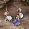 Wholesale Ladies Enamel Geometric Starfish Zinc Alloy Necklace With Paint Oil Processing And Irregular Flower Design