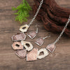 Wholesale Ladies Enamel Geometric Starfish Zinc Alloy Necklace With Paint Oil Processing And Irregular Flower Design