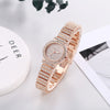 Wholesale Ladies Fashion Casual Compact Steel Band Quartz Watch With Alloy Case Round Dial And Ordinary Glass Mirror