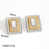 Wholesale Ladies Fashion Geometric Stainless Steel Electroplated Earrings