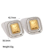 Wholesale Ladies Fashion Geometric Stainless Steel Electroplated Earrings