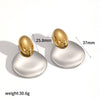 Wholesale Ladies Fashion Geometric Stainless Steel Electroplated Earrings