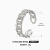 Wholesale Ladies Fashion Hip Hop Simple Style Stainless Steel Hammered Ring 18K Gold Plated