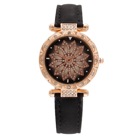 Wholesale Ladies Fashion Quartz Watch With Alloy Case Leather Strap And Round Dial