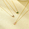 Wholesale Ladies Fashion Stainless Steel Bow Zircon Titanium Steel Necklace With Electroplating Treatment