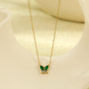 Wholesale Ladies Fashion Stainless Steel Bow Zircon Titanium Steel Necklace With Electroplating Treatment