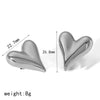 Wholesale Ladies Fashion Titanium Steel Heart Shaped Electroplated Love Earrings