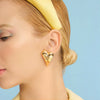 Wholesale Ladies Fashion Titanium Steel Heart Shaped Electroplated Love Earrings
