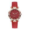 Wholesale Ladies Frosted Imitation Leather Belt Round Dial Quartz Watch Made Of Alloy And Stainless Steel With Ordinary Glass Mirror And Pin Buckle In Leisure Style