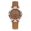 Wholesale Ladies Frosted Imitation Leather Belt Round Dial Quartz Watch Made Of Alloy And Stainless Steel With Ordinary Glass Mirror And Pin Buckle In Leisure Style