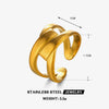 Wholesale Ladies Geometric Cross Stainless Steel Ring With Electroplating