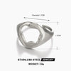 Wholesale Ladies Geometric Hollow Stainless Steel Hip Hop Ring With Bright Polished Finish