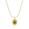 Wholesale Ladies Geometric Oval Pendant Necklace Made Of Stainless Steel And Titanium Steel With Electroplating Design