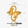 Wholesale Ladies Geometric Pattern Stainless Steel Electroplated Ring