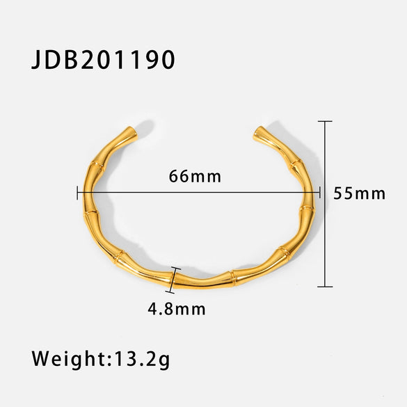 Wholesale Ladies Geometric Retro Zircon Stainless Steel Electroplated Bracelet Jewelry