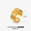 Wholesale Ladies Geometric Stainless Steel Open Adjustable Electroplated Ring Jewelry