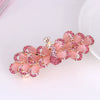 Wholesale Ladies Hair Accessories Alloy Nickelfree Plated Electroplated Cat's Eye Flower Hair Clip