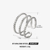 Wholesale Ladies Ins Style Popular Open Adjustable Geometric Stainless Steel Electroplated Ring