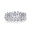 Wholesale Ladies Light Luxury Geometric S925 Sterling Silver Ring With Imitation Diamond And Electroplating