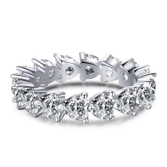 Wholesale Ladies Light Luxury Geometric S925 Sterling Silver Ring With Imitation Diamond And Electroplating