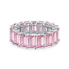 Wholesale Ladies Light Luxury Geometric S925 Sterling Silver Ring With Imitation Diamond And Electroplating