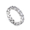 Wholesale Ladies Light Luxury Geometric S925 Sterling Silver Ring With Imitation Diamond And Electroplating
