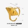 Wholesale Ladies Natural Style Stainless Steel Conch Electroplated Ring