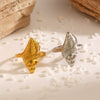 Wholesale Ladies Natural Style Stainless Steel Conch Electroplated Ring