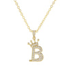 Wholesale Ladies Necklace Copper Inlaid Zircon Alloy Pendant With English Letter Microinlay Style