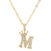 Wholesale Ladies Necklace Copper Inlaid Zircon Alloy Pendant With English Letter Microinlay Style