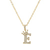 Wholesale Ladies Necklace Copper Inlaid Zircon Alloy Pendant With English Letter Microinlay Style