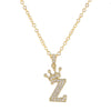 Wholesale Ladies Necklace Copper Inlaid Zircon Alloy Pendant With English Letter Microinlay Style