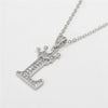 Wholesale Ladies Necklace Copper Inlaid Zircon Alloy Pendant With English Letter Microinlay Style