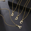 Wholesale Ladies Necklace Copper Inlaid Zircon Alloy Pendant With English Letter Microinlay Style