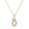 Wholesale Ladies Necklace Copper Inlaid Zircon Alloy Pendant With English Letter Microinlay Style