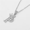 Wholesale Ladies Necklace Copper Inlaid Zircon Alloy Pendant With English Letter Microinlay Style